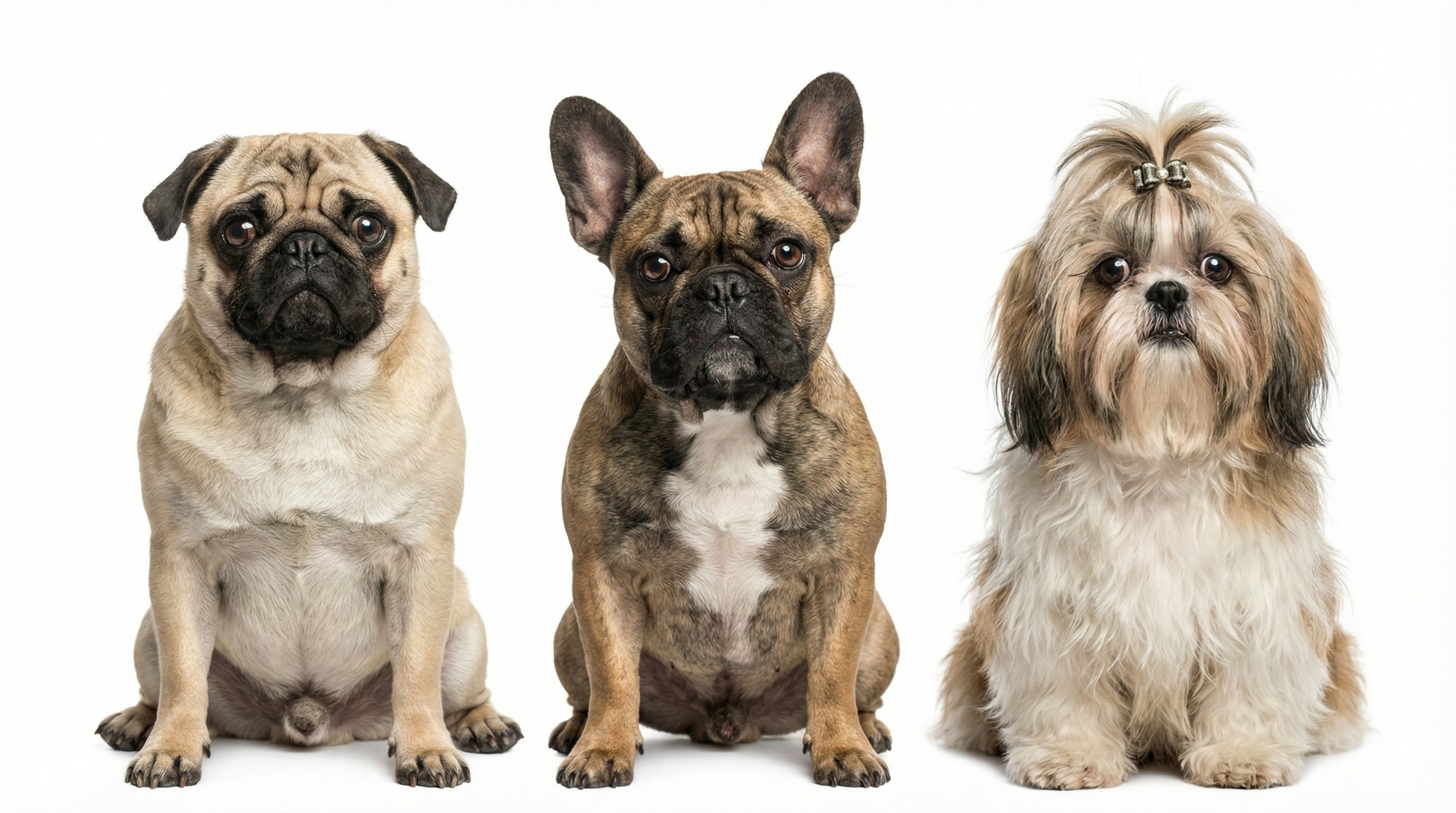 Races de chiens brachycéphales avec canaux lacrymaux étroits