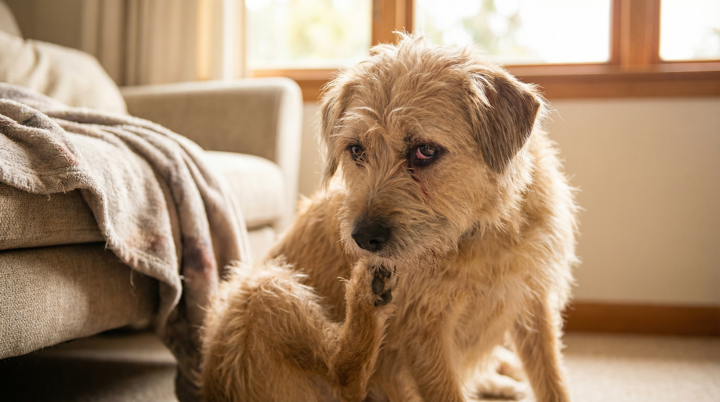 Chien souffrant d'allergies environnementales et alimentaires